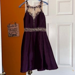 Purple homecoming dress! Size large only worn once!